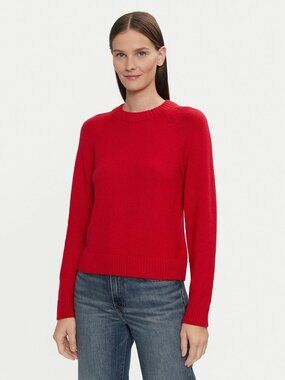 GAP Modern Red Cashsoft Cotton Blend Knit Crew Neck Sweater, Size M